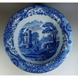 A late 19th century Copeland Spode washbowl in the "Italian" pattern