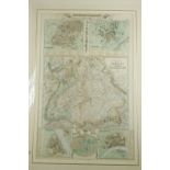 A map of Southern Germany - unframed