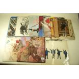 A group of nine LP records including Beatles, Bob Dylan, Ringo Star etc