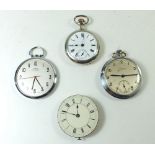 A selection of pocket watches including Oris pocket watch and Junghams pocket watch, one unnamed and