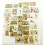 A quantity of French 19th century colour printed advertising cards (31)
