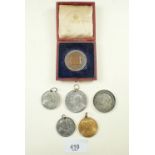 A small selection of commemorative medals etc