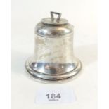 A silver bell form ink well, Birmingham 1915, 8cm