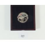 A Jersey silver proof £5 coin celebrating 50th anniversary of Concorde 2019. In case with