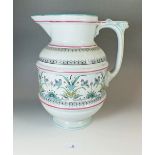 A 19th century Aesthetic style large pottery jug in the manner of Christopher Dresser, Victorian