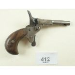 A late 19th century/early 20th century parlour pistol - inscribed to barrel - pat 6254 13 and 2621