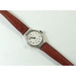 An Exactima ladies silver wristwatch circa 1930/1950's with German 0.900 silver hallmark, in case