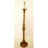 A large gilt carved standard lamp, 143cm tall