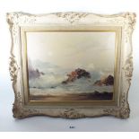 Howard Devonald - oil on canvas coastal scene, signed 34 x 44cm