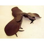 A vintage leather saddle