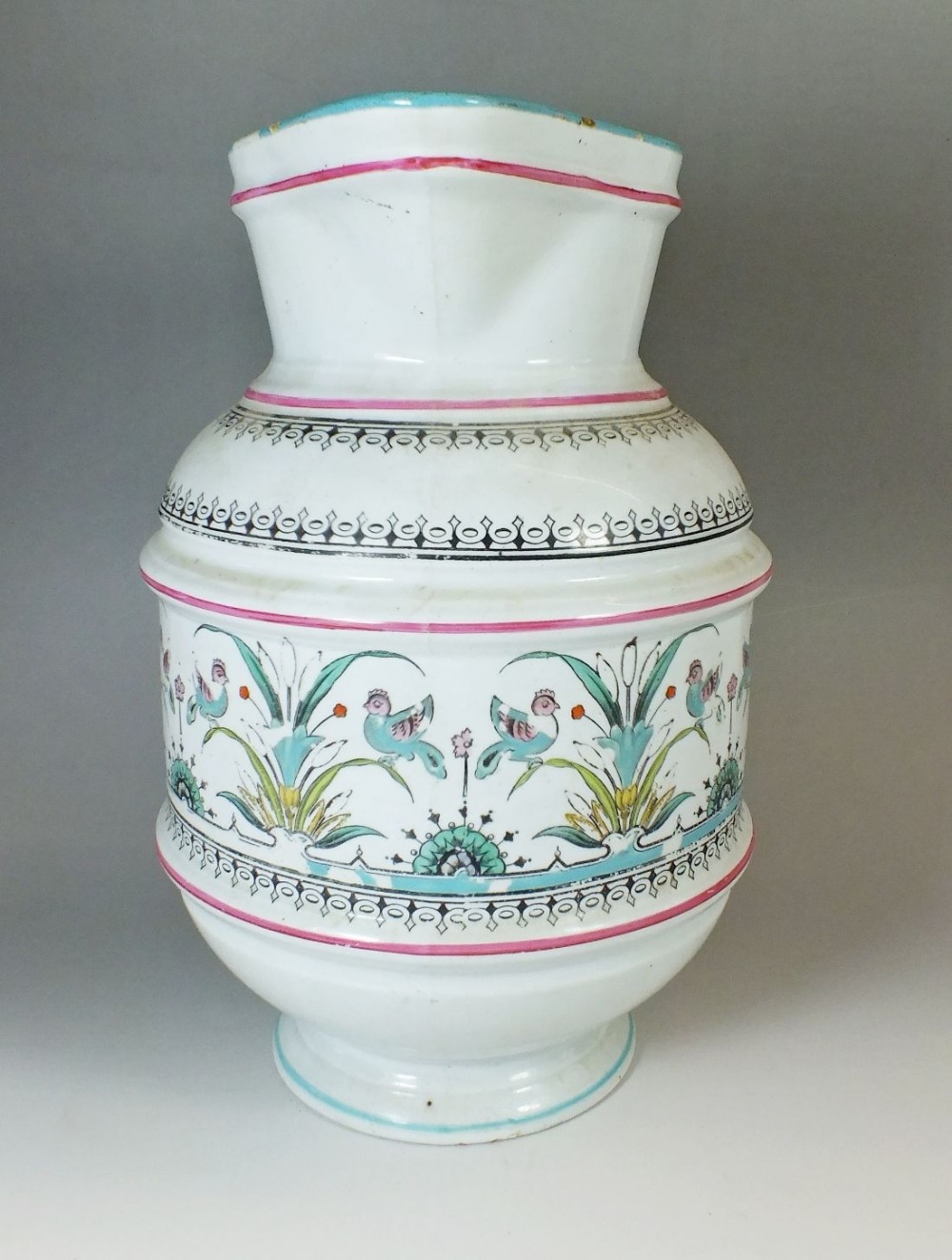 A 19th century Aesthetic style large pottery jug in the manner of Christopher Dresser, Victorian - Image 2 of 6