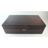 A 19th century mahogany writing box - 40 x 22 x 11cm