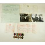 A group of five WWII medals for Captain W J Newman, 5183116 RAC with certificates and photographs.