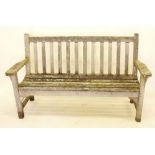 A Listers teak garden bench 153cm length