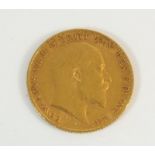 A gold half sovereign, Edward VII 1910, condition - fine