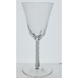 A 19th century small wine glass with opaque twist stem, 13.5cm