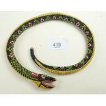 A Prisoner of War beaded snake