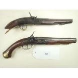 Two flintlock pistols for restoration - one by Richards