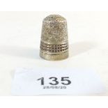 A Charles Horner silver thimble, Chester