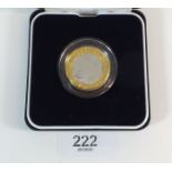A Royal Mint Issue silver proof Piedfort coin - UK £2 2001 Rugby World Cup (Note, this issue is with