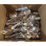 A box of silver plated cutlery