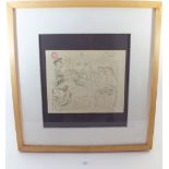 A Picasso print 'Vollard Suite' dated 1933 - signed in pencil, red gallery stamp, 20 x 25cm