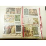 Six loose Bibby calendar pages 1911 and 1930's