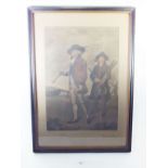 L F Abbott - late 18th century/early 19th century coloured engraving of golfers entitled 'To the