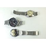 A Citizen Eco-drive Nighthawk gentleman's wrist watch and two other watches