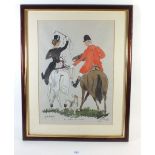 Mark Huskington - a cheeky hunting print 'Touch of Class' 39 x 28cm