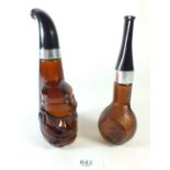 Two Avon pipe form after shave bottles