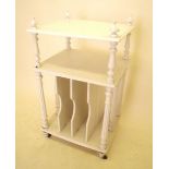 A Victorian white painted two tier etagere