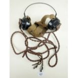 A pair of military headphones