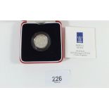 A Royal Mint Issue silver proof Piedfort coin - UK £1 1994 - in case with certificate (Scottish