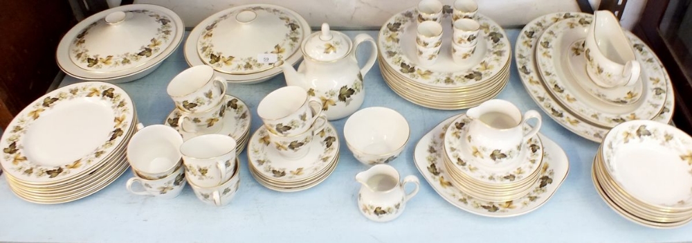 A Royal Doulton Larchmont sixty six piece dinner service consists of eight of each: egg cups, dinner