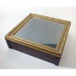 A jewellery display cabinet with gilt frame top - 38 x 37 x 12cm