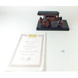 A Bassett Lowke model of a Burrel type steam roller. Ltd edition number 257 of 2000 with original