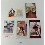 Postcards - poster advertising including Byrrh tonic wine, gypsy love (musical) etc (5)