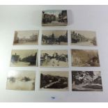 Derbyshire Postcards - Topo including RP Dronfield high street, RP Gresley Village street, RP Basley