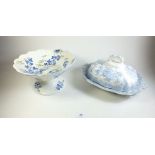 A Victorian Asiatic Pheasant tureen and cover and Spode large Chinoiserie comport