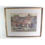 Duckette Harrison - watercolour cottages, 23 x 34cm