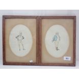 Two Charles Dickens oval prints 18 x 13.5cm