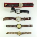 A selection of wristwatches to include a Pierre Cardin, a Citizen, a Tegrov, Hana and a trench watch