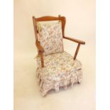 An American vintage lightwood country chair