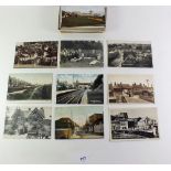 Kent Postcards - Topo inc. High Rocks hotel Tunbridge Wells, interior Gillingham Railway station,