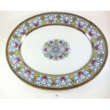 A large 19thc Staffordshire meat platter - 58cm wide