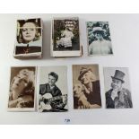 Stage and Screen Celebs Postcards - Range including Greta Garbo, Tommy Steele, Shirley temple,