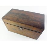 An early 19thC rosewood tea caddy