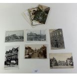 Salop Postcards - Topographical including 1907 Shrewsbury Train Crash (x 2 diff), Woods Temperance