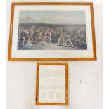 A 19th century engraving of ?The Golfers? after Charles Lees RSA, as engraved by Wagstaffe, with key